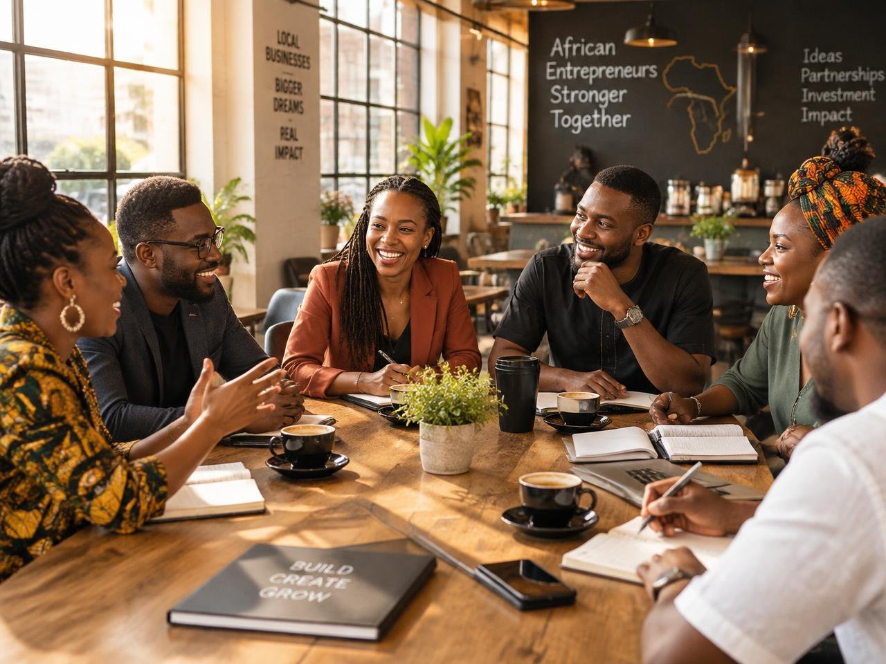 Entrepreneurs réunis lors d’un Café de l’Entrepreneur